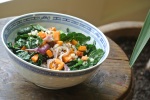Warm Kale, Sweet Potato, & Quinoa Salad